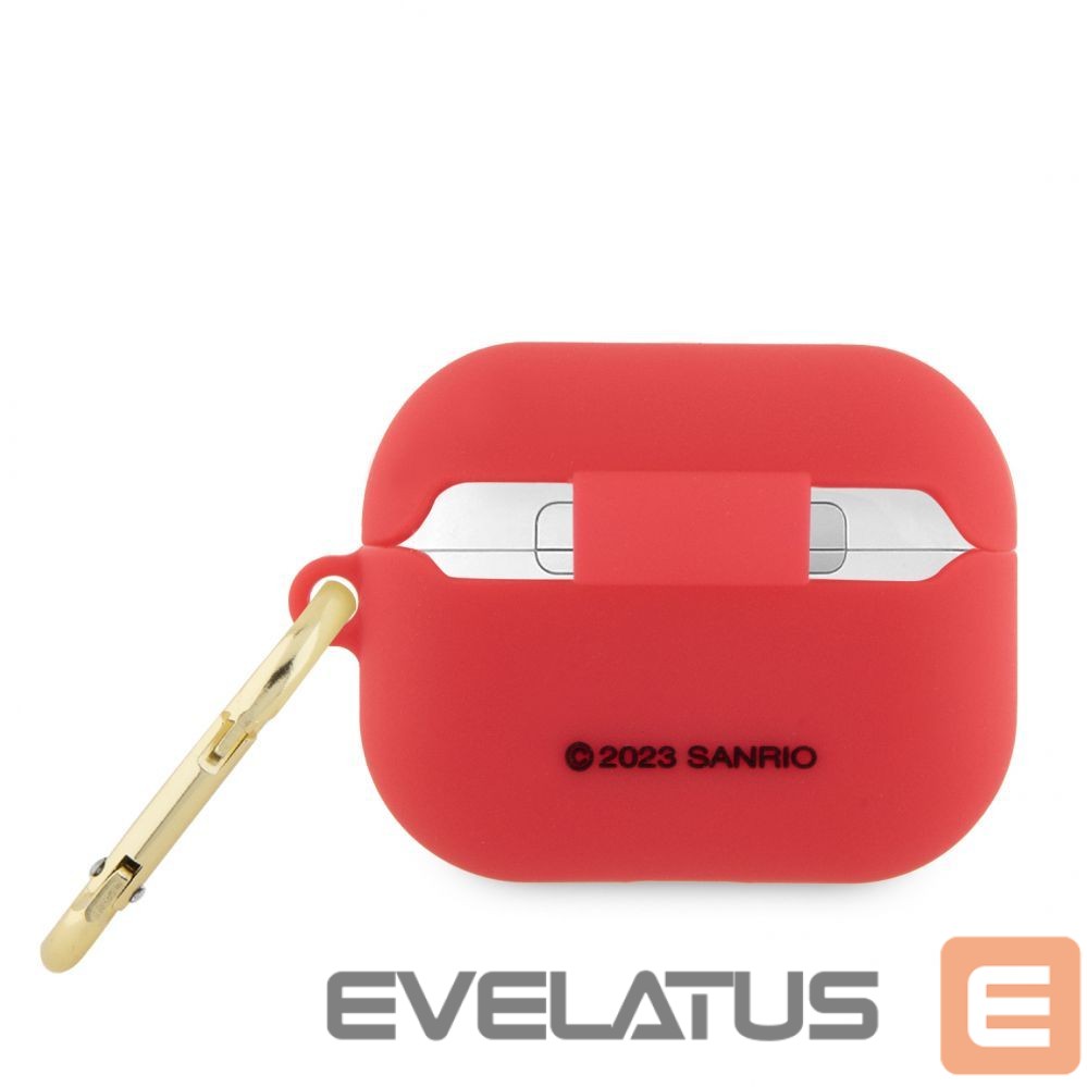 Чехол для наушников Hello Kitty Apple Airpods Pro cover Silicone 3D Kitty Head Red