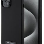 Чехол на заднюю панель Karl Lagerfeld Apple iPhone 15 Liquid Silicone Plaque MagSafe Case Black