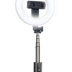 Селфи палка iLike  SELFIE HANDLE TRIPOD AND RING LIGH BLUETOOTH Black