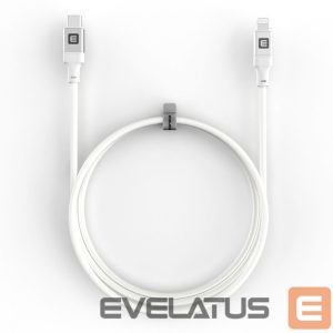 Кабель Evelatus  USB C to Lightning Cable 2.0M 60W (MFI09) Aluminum housing braiding White