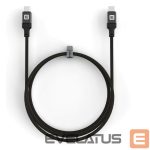 Кабель Evelatus  Evelatus USB C to C Cable 2M 60W / 20V3A Aluminum housing braiding Black