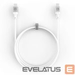 Кабель Evelatus  Evelatus USB C to C Cable 2M 60W / 20V3A Aluminum housing braiding White
