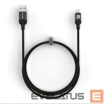 Кабель Evelatus  Cable USB A to C, 1.2M Aluminum housing braiding Black