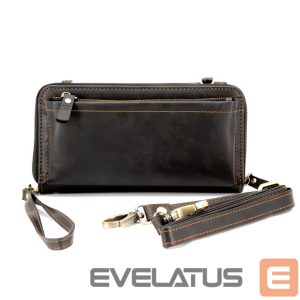 Чехол универсальный карман Evelatus Universal Leather Zipper Design Wallet Black