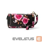 Чехол универсальный карман Evelatus Universal Wallet Zipper Design Flower Black