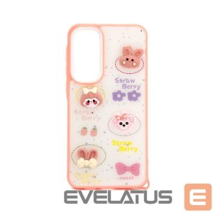 Чехол на заднюю панель iLike Samsung Galaxy A35 EPOXY CARTOON COVER White Pink