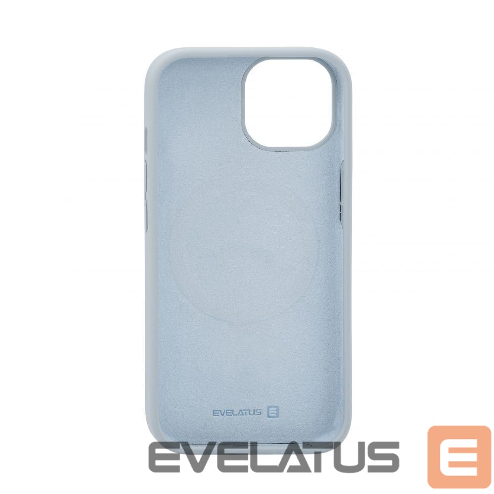 Чехол на заднюю панель Evelatus Apple iPhone 15 Premium Magsafe Soft Touch Silicone Case New Function Grey Blue