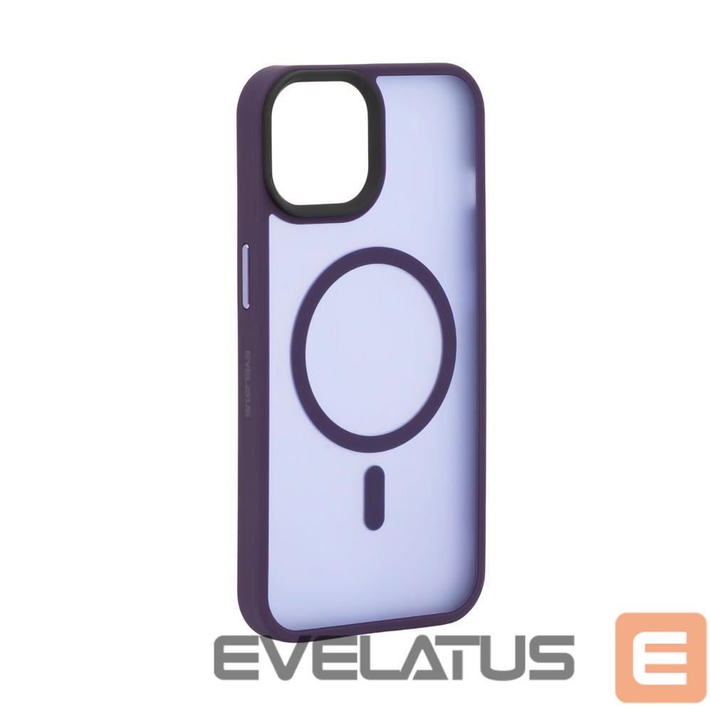 Чехол на заднюю панель Evelatus Apple iPhone 14 Hybrid Case With MagSafe PC+TPU Deep Purple
