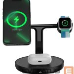 Беспроводное зарядное устройство Baseus Universal Swan inductive charger (compatible with MagSafe) stand for iPhone, Apple Watch, AirPods + 1m USB-C cable Black