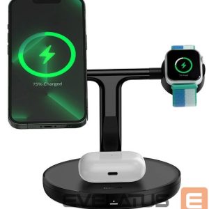 Беспроводное зарядное устройство Baseus Universal Swan inductive charger (compatible with MagSafe) stand for iPhone, Apple Watch, AirPods + 1m USB-C cable Black