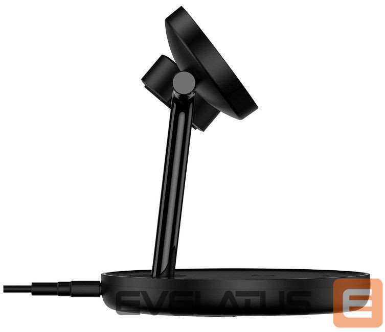 Беспроводное зарядное устройство Baseus Universal Swan inductive charger (compatible with MagSafe) stand for iPhone, Apple Watch, AirPods + 1m USB-C cable Black