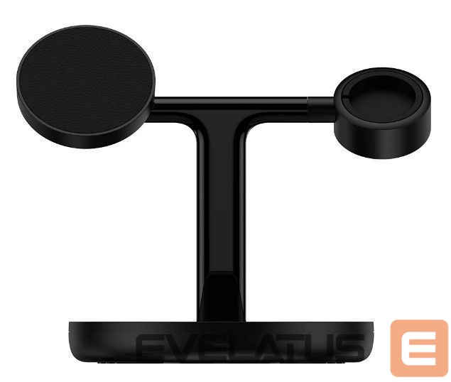 Беспроводное зарядное устройство Baseus Universal Swan inductive charger (compatible with MagSafe) stand for iPhone, Apple Watch, AirPods + 1m USB-C cable Black