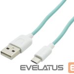 Кабель USAMS  US-SJ098 USB A to Micro USB Charging Cable 1M Cyan