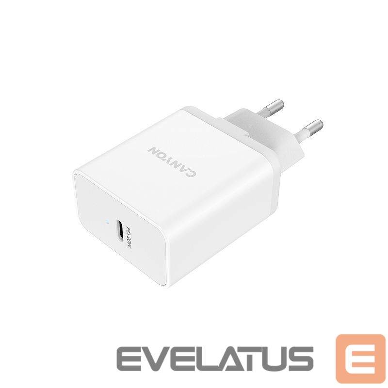 Адаптер Canyon Canon Wall charger H-20 With USB-C 20W White