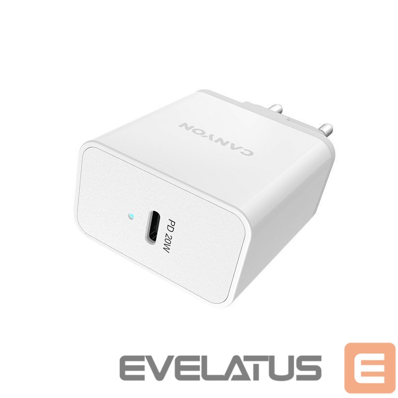 Адаптер Canyon Canon Wall charger H-20 With USB-C 20W White