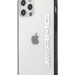 Чехол на заднюю панель AMG Apple iPhone 12/12 Pro 6.1' Mettalic Black Edges Case Transparent
