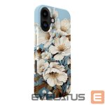 Чехол на заднюю панель Evelatus Apple iPhone 16 Slim Shell with Magsafe customized print design Flower Blue