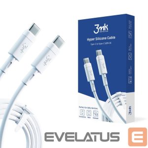Кабель 3MK Universal Hyper Silicone Cable Type-C to Type-C 60W 3A White