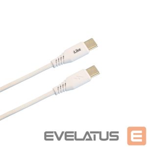 Кабель iLike  iLike Evelatus Charging Cable Type-C to Type-C CTT01 White