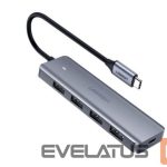 Переходник Ugreen  4-Port USB3.0 Hub with USB-C Power Supply Grey