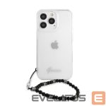 Чехол на заднюю панель Guess Apple iPhone 13 Pro PC Script and Black Pearls Case Transparent