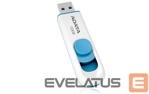 Флеш-накопитель ADATA C008 64 GB, USB 2.0, White/Blue