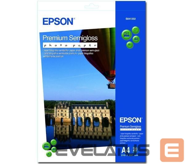 Офисные принадлежности EPSON Premium Semigloss Photo Paper, DIN A4, 251g/m², 20 Sheets A4
