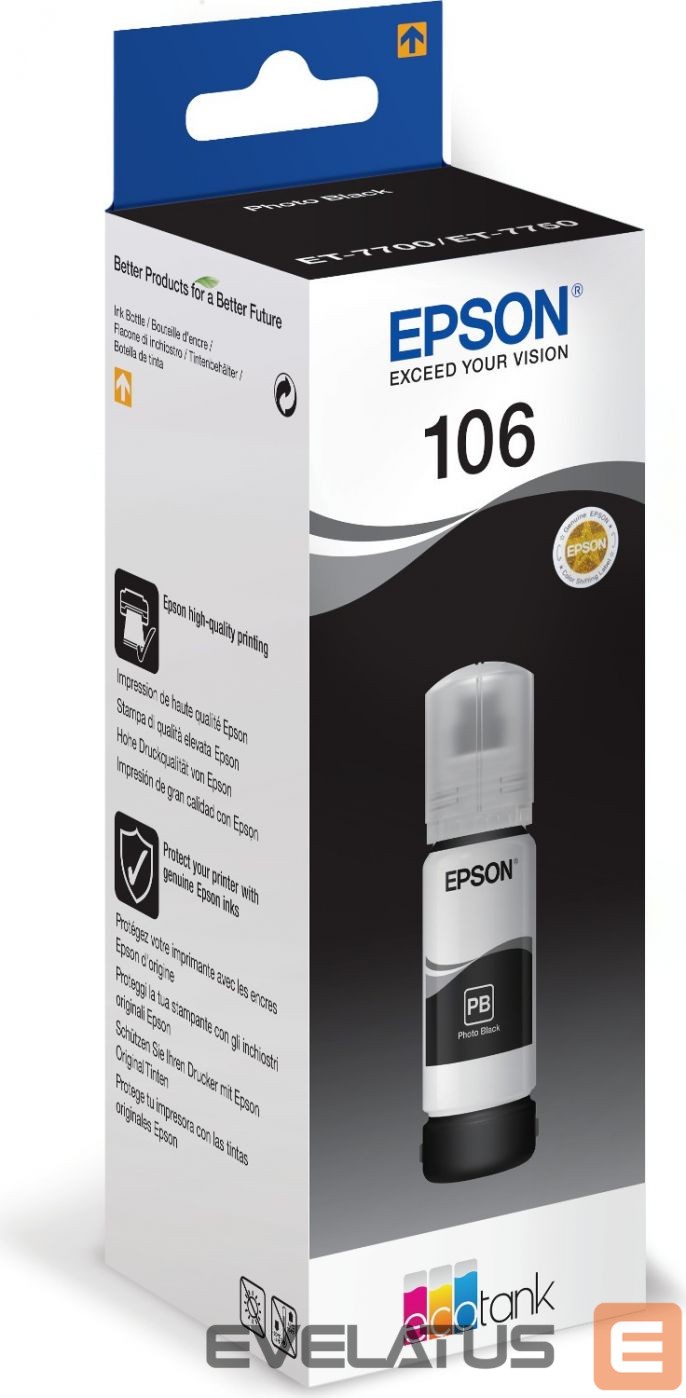 Аксессуары и расходные материалы EPSON Ecotank Photo 106 Ink Bottle, Black