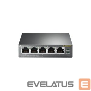 Сервер - Прочие аксессуары TP-Link  Switch TL-SG1005P Unmanaged, Desktop, 1 Gbps (RJ-45) ports quantity 5, PoE ports quantity 4, Power supply type External 