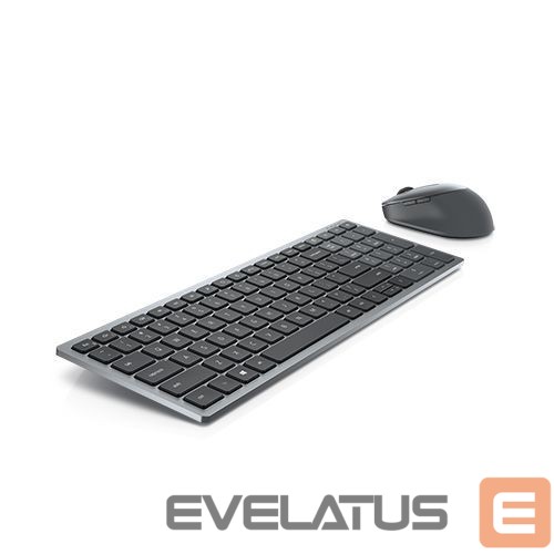Компьютерная клавиатура Dell Keyboard and Mouse KM7120W Keyboard and Mouse Set, Wireless, Batteries included, US, Titan Gray