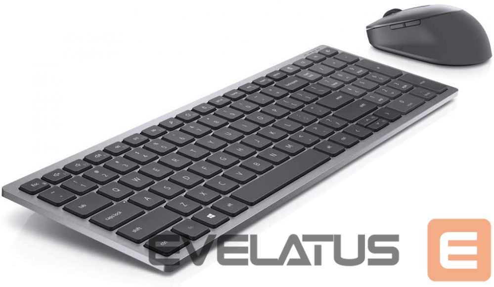 Компьютерная клавиатура Dell KM7120W Keyboard and Mouse Set, Wireless, Batteries included, EN/LT, Titan Gray