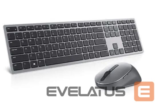 Компьютерная клавиатура Dell Premier Multi-Device Keyboard and Mouse KM7321W Wireless, Batteries included, EE, Titan grey