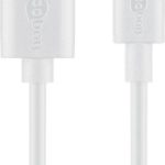 Кабель Goobay  Micro USB charging and sync cable 43837 White, USB 2.0 micro male (type B), USB 2.0 male (type A) 