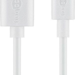 Кабель Goobay  Micro USB charging and sync cable 43837 White, USB 2.0 micro male (type B), USB 2.0 male (type A) 
