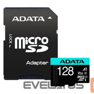 Карты памяти ADATA  Premier Pro UHS-I U3 128 GB, micro SDXC, Flash memory class 10, with Adapter 