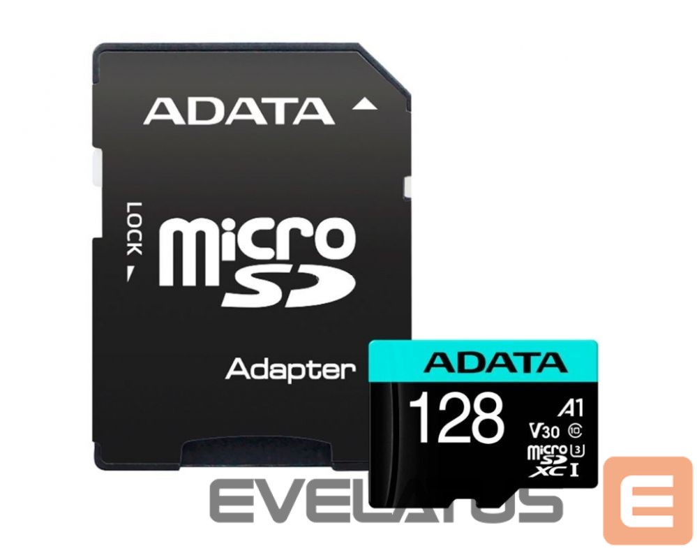 Карты памяти ADATA Premier Pro UHS-I U3 128 GB, micro SDXC, Flash memory class 10, with Adapter