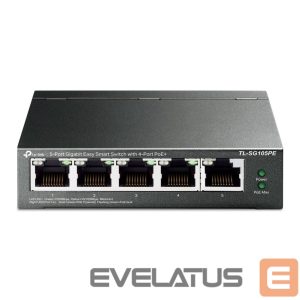 Сервер - Прочие аксессуары TP-Link  Switch TL-SG105PE Unmanaged, Desktop, 10/100/1000 Mbit/s, Ethernet LAN (RJ-45) ports 5, PoE+ ports quantity 4, Power supply type External 