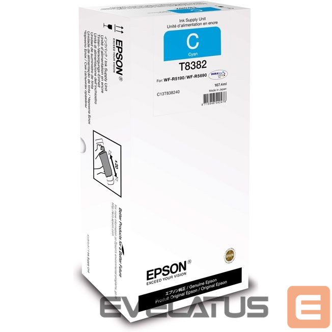 Аксессуары и расходные материалы EPSON Cartridge C13T838240 Ink cartridge, Cyan