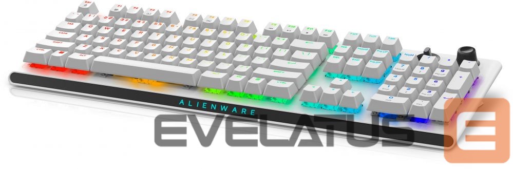 Компьютерная клавиатура Dell Alienware Tri-Mode AW920K Wireless Gaming Keyboard, RGB LED light, US, Wireless, Lunar Light, Bluetooth, Numeric keypad, CHERRY MX Red