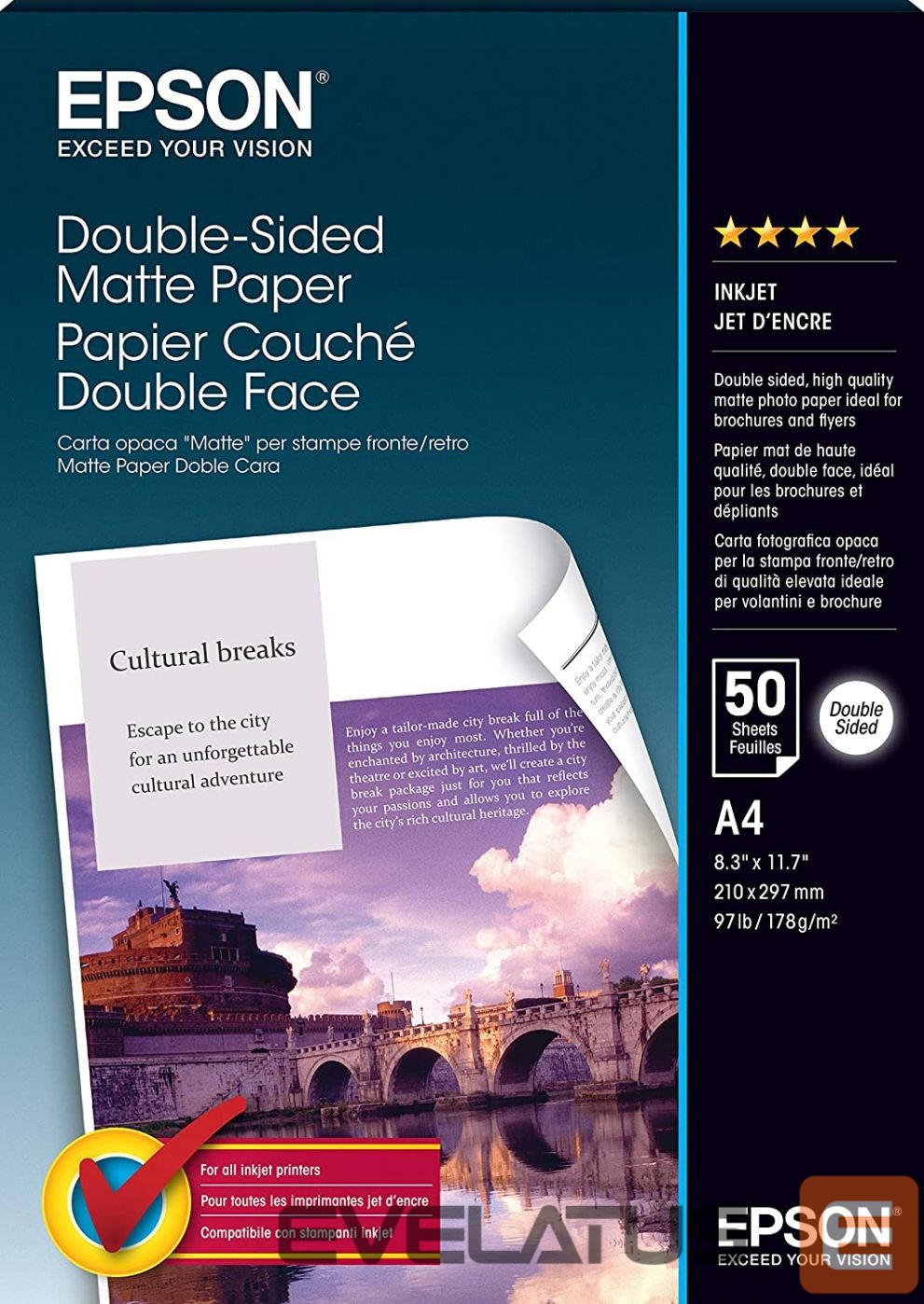 Офисные принадлежности EPSON Double Sided Matte Paper - A4 - 50 Sheets A4