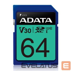 Карты памяти ADATA  Premier Pro UHS-I SDXC 64 GB Flash memory class 10