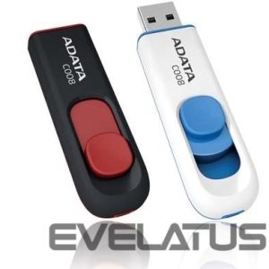 Флеш-накопитель ADATA  MEMORY DRIVE FLASH USB2 16GB/BLACK/RED AC008-16G-RKD A-DATA 