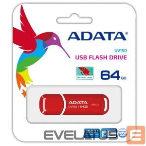 Флеш-накопитель ADATA  MEMORY DRIVE FLASH USB3.1 64GB/RED AUV150-64G-RRD 