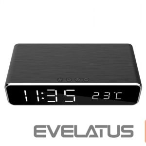 Зарядные устройства и провода Gembird  MOBILE CHARGER WRL W/DIG ALARM/CLOCK DAC-WPC-01 