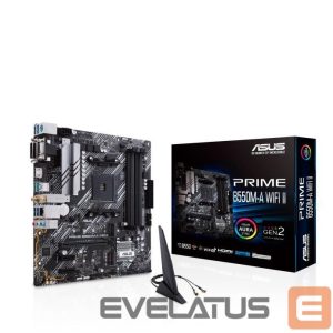 Материнская плата для процессоров AMD Asus  Mainboard||AMD B550|SAM4|MicroATX|Memory DDR4|Memory slots 4|2xPCI-Express 3.0 1x|1xPCI-Express 4.0 16x|2xM.2|1x15pin D-sub|1xDVI-D|1xHDMI|2xAudio-In|1xAudio-Out|6xUSB 3.2|1xPS/2|1xRJ45|PRIMEB550M-AWIFIII 