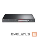 Коммутатор TP-Link  Switch||Desktop/pedestal|16x10Base-T / 100Base-TX|2x10/100/1000BASE-T/SFP combo|PoE+ ports 16|192 Watts|TL-SL1218MP 