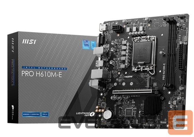 Материнская плата для процессоров Intel MSI Mainboard||Intel H610|LGA1700|Micro-ATX|Memory DDR5|Memory slots 2|1xPCI-Express 1x|1xPCI-Express 16x|1xM.2|1x15pin D-sub|1xHDMI|4xUSB 2.0|2xUSB 3.2|1xPS/2|1xRJ45|3xAudio port|PROH610M-E