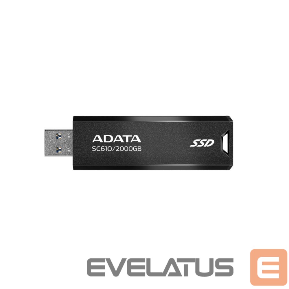 Жесткий диск SSD ADATA External SSD||SC610|2TB|USB 3.2|Write speed 500 MBytes/sec|Read speed 550 MBytes/sec|SC610-2000G-CBK/RD