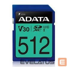 Другой аксессуар для компьютера ADATA  MEMORY SDXC 512GB V30/ASDX512GUI3V30S-R 