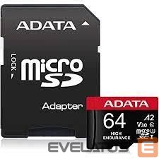Другой аксессуар для компьютера ADATA  MEMORY MICRO SDXC 64GB W/ADAP./AUSDX64GUI3V30SHA2-RA1 